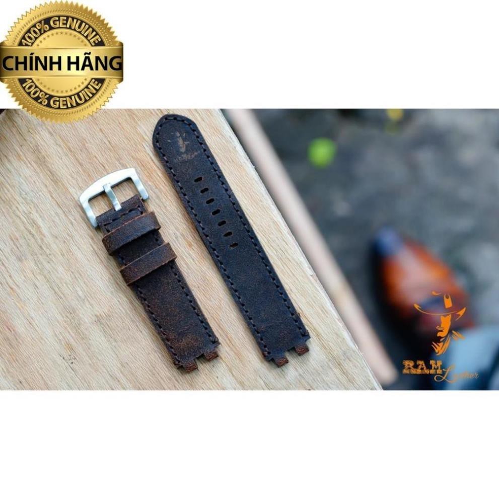 PEBBLE STEEL WATCH STRAP คุณภาพสูง GRAINED COW LEATHER.