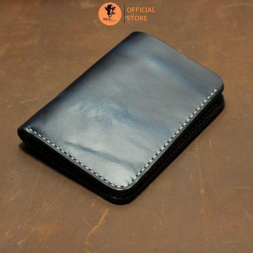กระเป๋าสตางค์หนังสีน้ําเงินแนวตั้ง RM