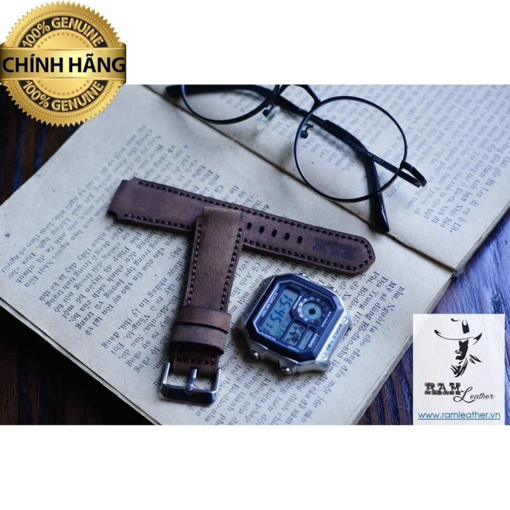 MILK COFFEE COW LEATHER WATCH STRAP - หนัง COW ของแท้ - RM MILK COFFEE - RM - ALL SIZES 18,20,22,CAS