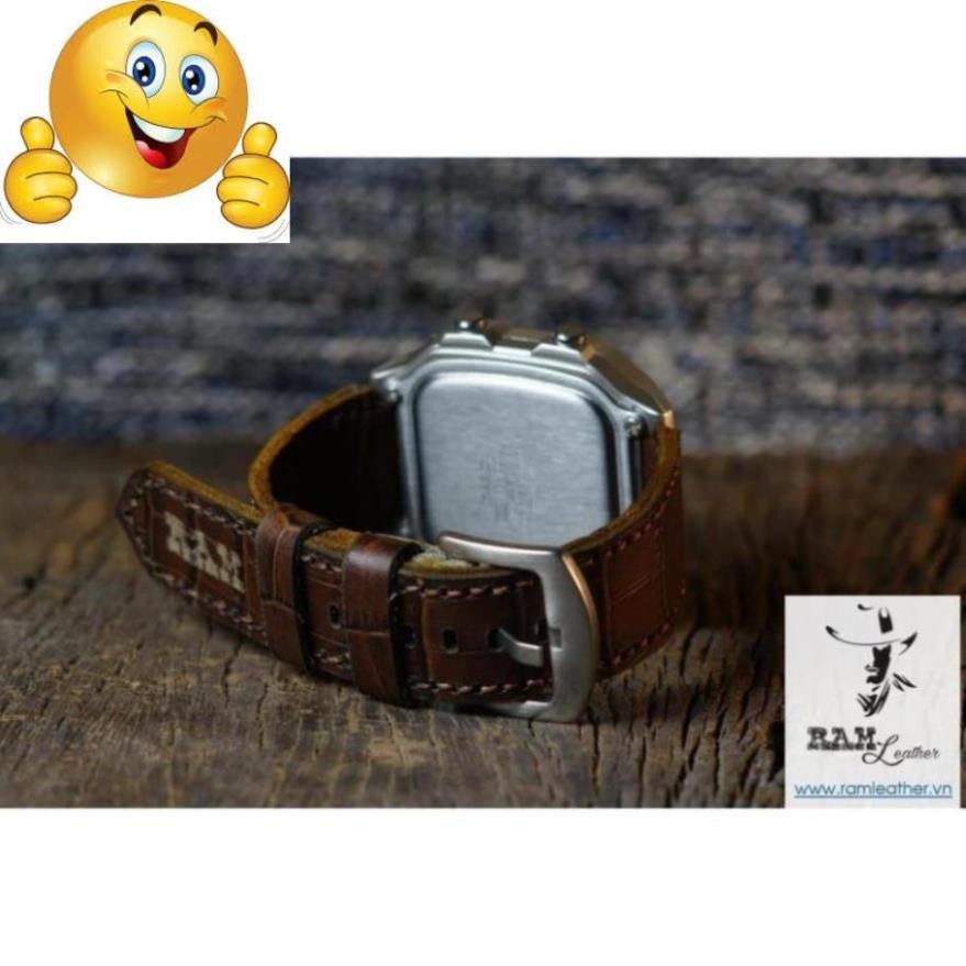 CROCODILE EMBEDDED COW LEATHER WATCH STRAP - RM CLASSIC 1928 - RM - ทุกขนาด