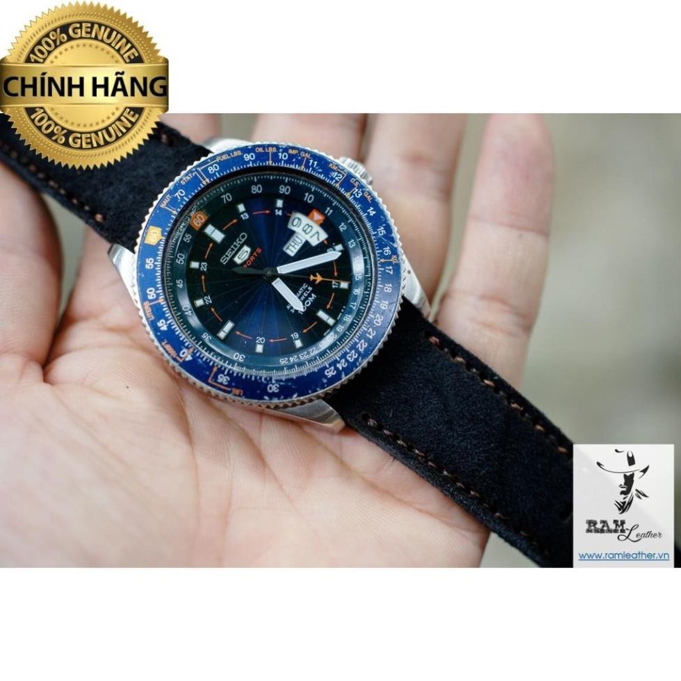 EXTREMELY LUXURY BLACK SUEDE WATCH STRAP – RM CLASSIC 1966 - GENUINE RM.