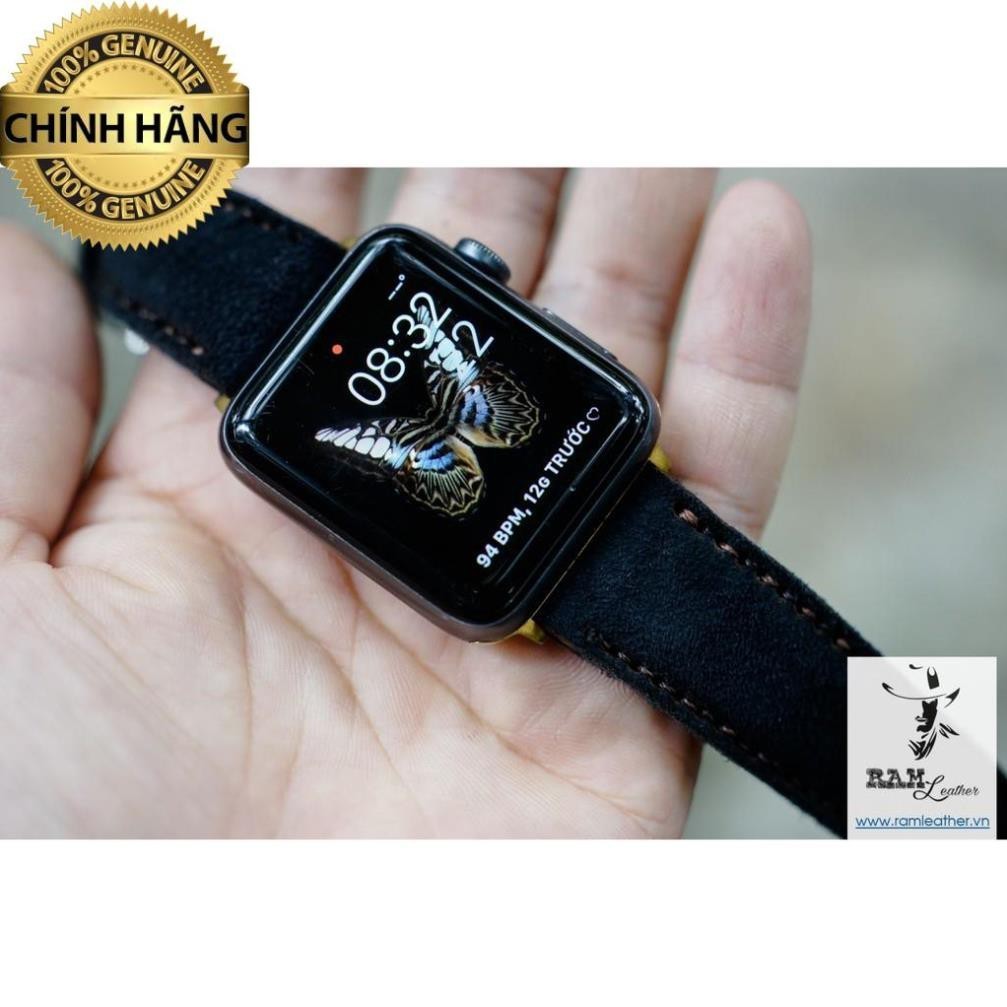 EXTREMELY LUXURY BLACK SUEDE WATCH STRAP – RM CLASSIC 1966 - GENUINE RM.