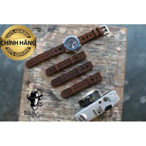 ของแท้ COW LEATHER WATCH STRAP - RM D1 EARTH BROWN - ALL SIZES 18,20,22,CASIO, WATCH - GENUINE RM.