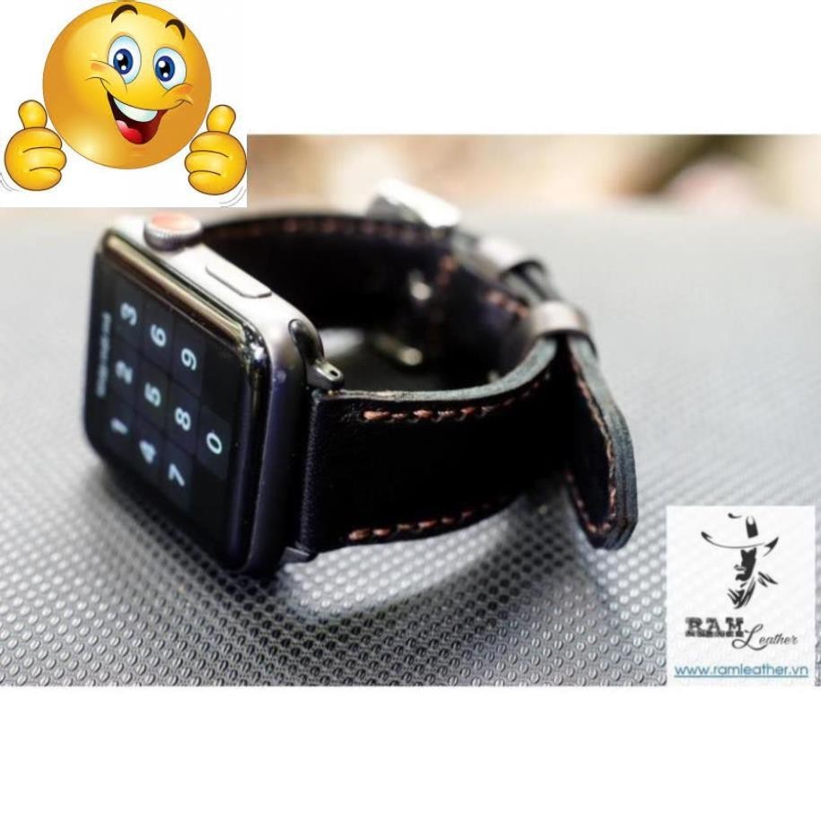 REAL BLACK GOAT LEATHER WATCH STRAP - RM CLASSIC 1997 - RM - ทุกขนาด 18,20,22,CASIO, WATCH WATCH