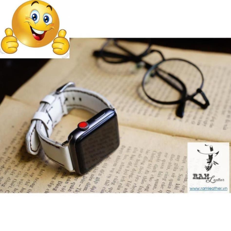 WHITE GOAT LEATHER WATCH STRAP - RM CLASSIC 1996 - หนังแพะจริง - RM .