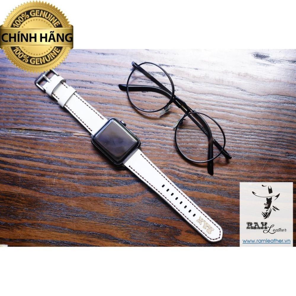 WHITE GOAT LEATHER WATCH STRAP - RM CLASSIC 1996 - หนังแพะจริง - RM .