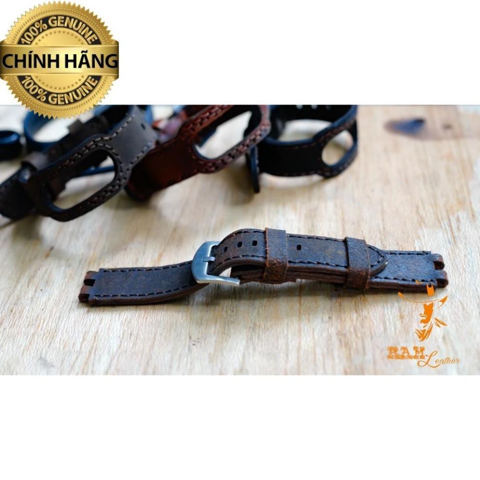 PEBBLE STEEL WATCH STRAP คุณภาพสูง GRAINED COW LEATHER.