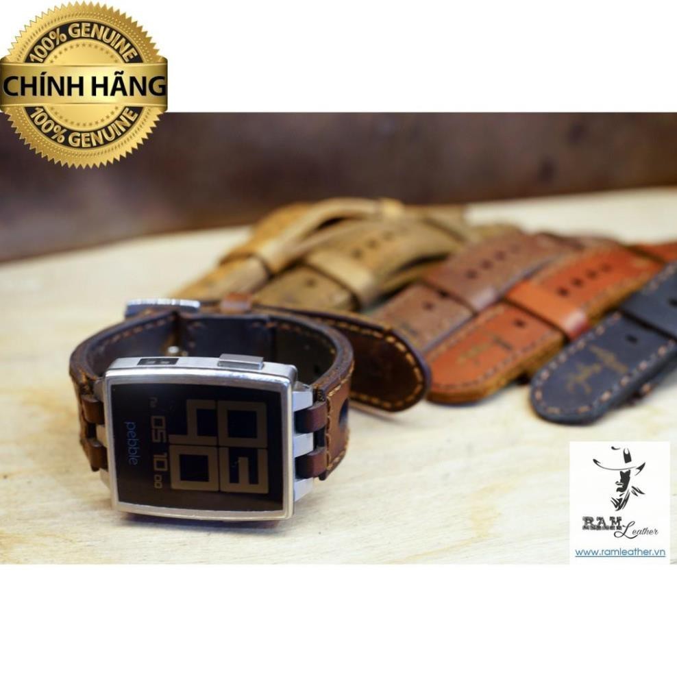 SYNTHESIS OF GENUINE COW LEATHER PEBBLE WATCH STRAPS - หนังรันของแท้
