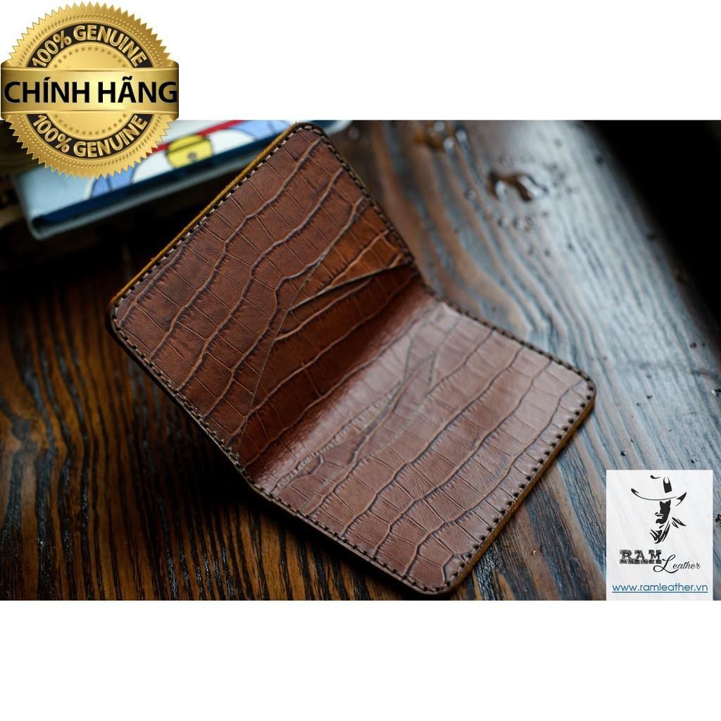 RM Vertical GREEN BRONZE DRUM กระเป๋าสตางค์หนัง COW ของแท้