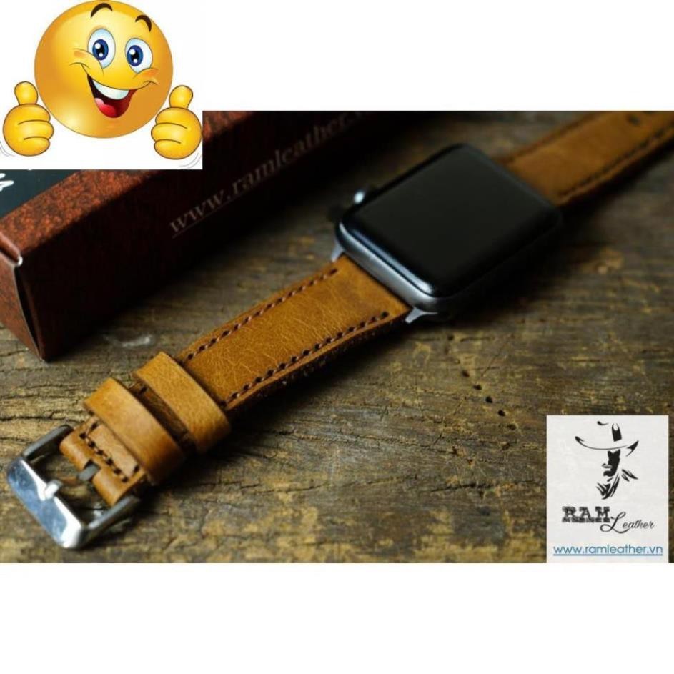 WATCH STRAP - YELLOW BROWN Calfskin - RM CLASSIC 1989 - หนัง RM - ทุกขนาด