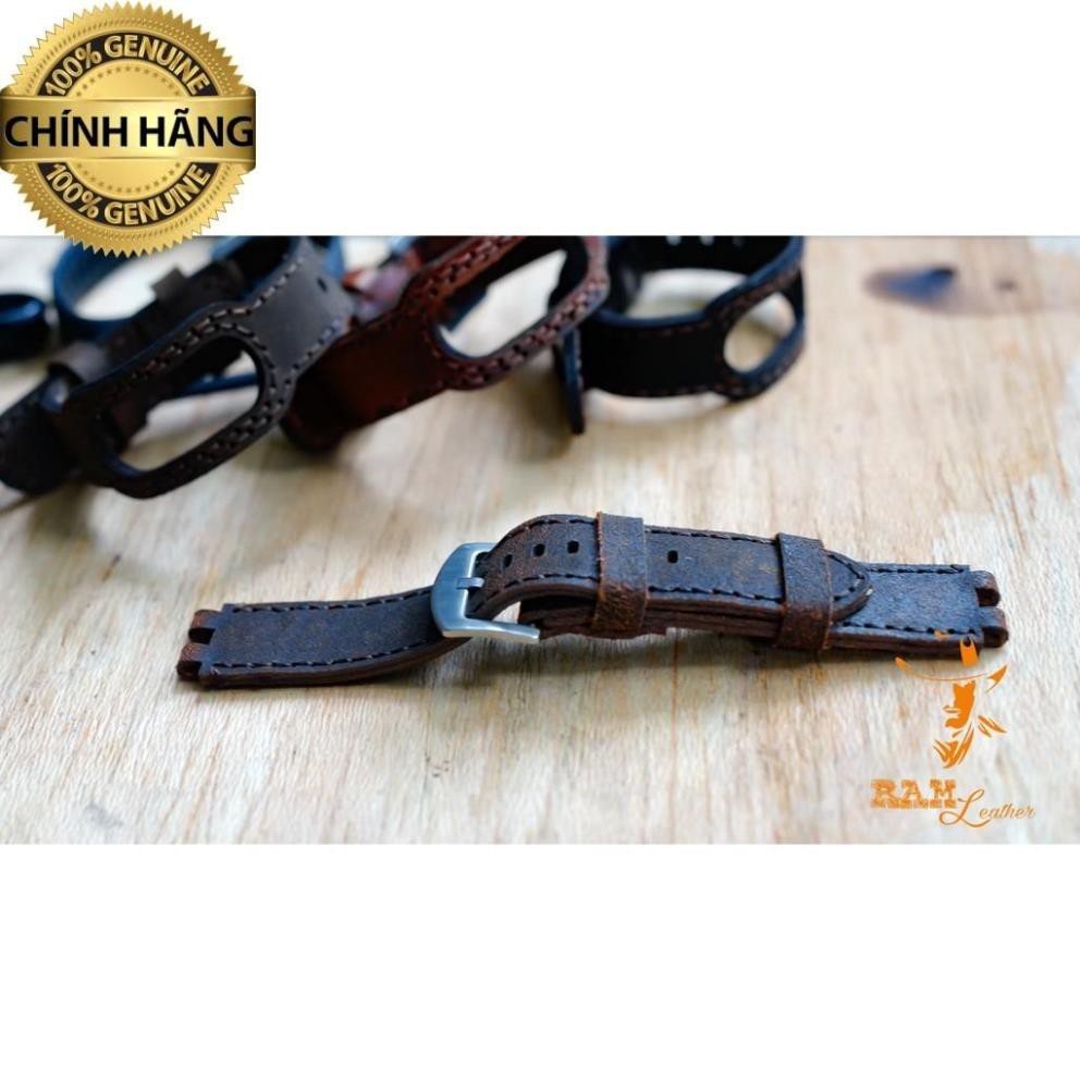 PEBBLE STEEL WATCH STRAP คุณภาพสูง GRAINED COW LEATHER.