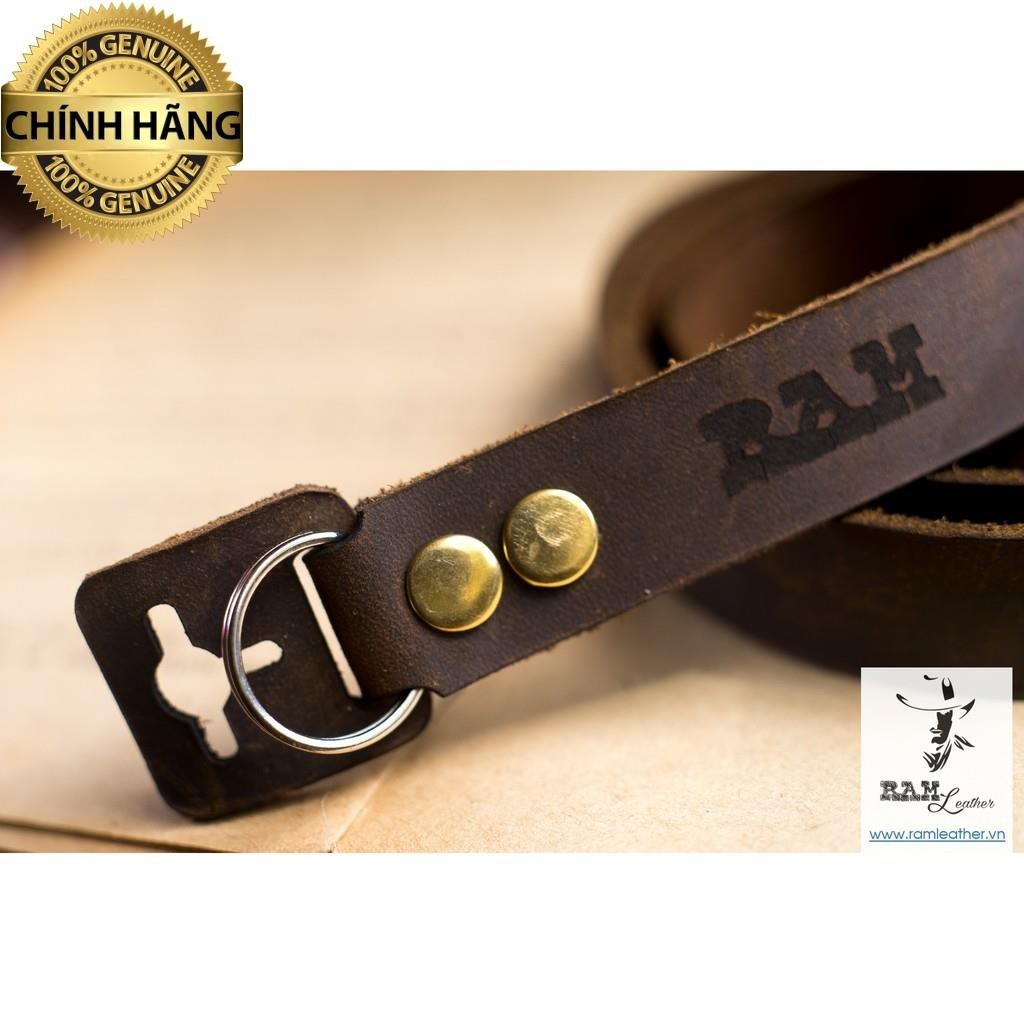 EXTREMELY VINTAGE WAXED COW LEATHER CAMERA STRAP - RM A22SN - หนังแท้ แบม