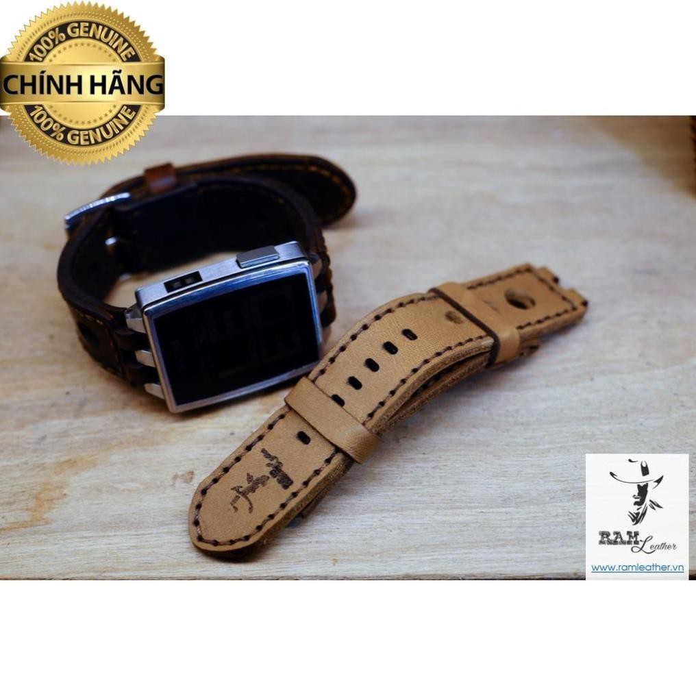 SYNTHESIS OF GENUINE COW LEATHER PEBBLE WATCH STRAPS - หนังรันของแท้