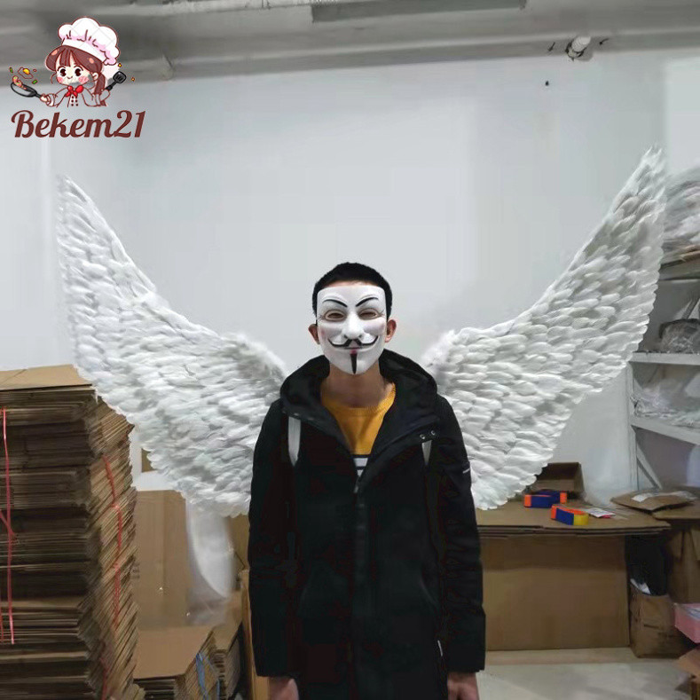 ขาว/ดํา/แดง/PINK ANGEL WINGS COSPLAY HALLOWEEN FESTIVAL COSTUME