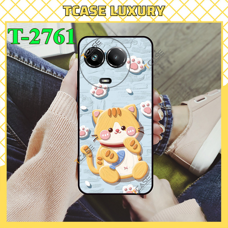 Realme 11 5G Case, Realme 11X พิมพ ์ ลายสัตว ์ แมว - Tcase Luxury