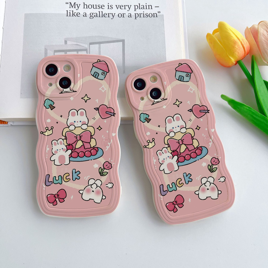 BVC กระต่ายหัวใจ iPhone สําหรับ iPhone 14promax 15promax 14 xr 7p/8p 6plus/6splus xsmax smf08-