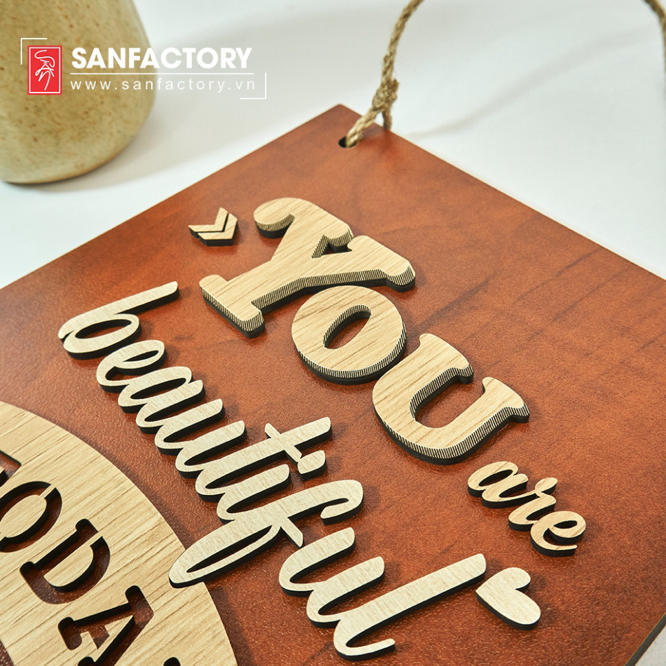 [2h Express] You Are Beautiful Today ภาพวาดติดผนังสําหรับตกแต่ง ทําให้ของขวัญที่มีความหมาย SAN-TS05