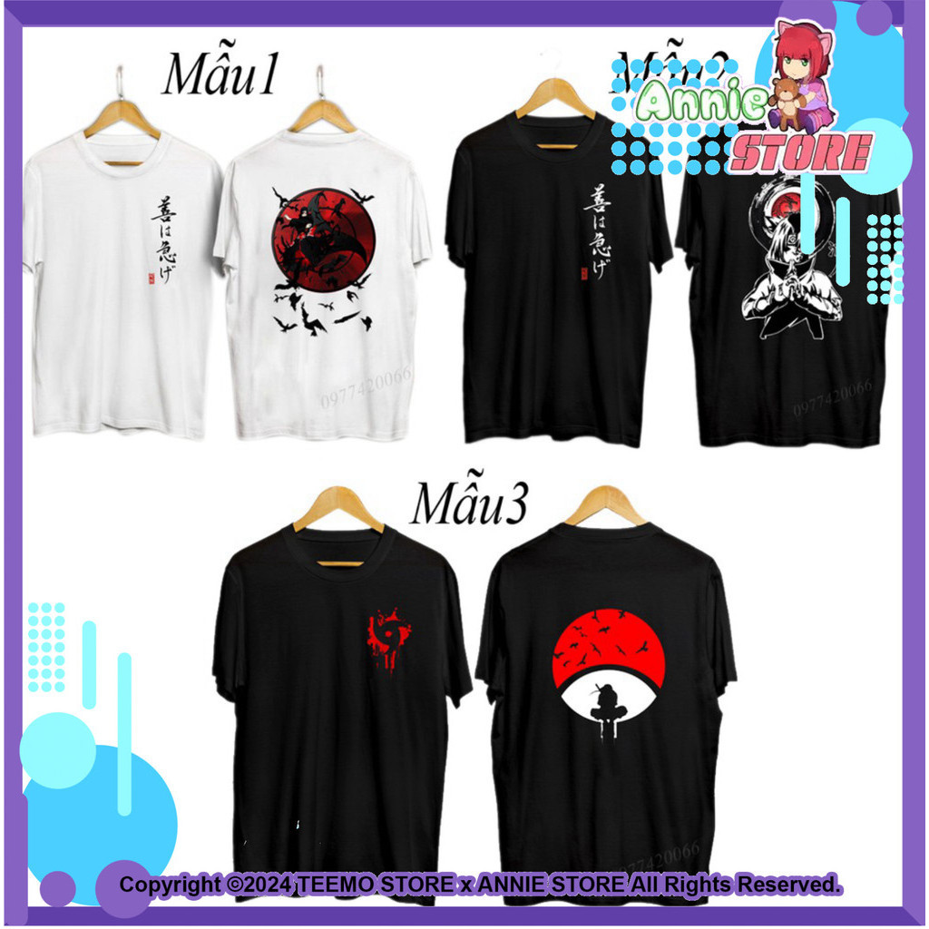 เสื ้ อยืดแขนสั ้ น Naruto T-Shirt, Naruto Itachi T-Shirt, Itachi Uchiha Shirt, Uzumaki Family Shirt, akatsuki Organization เสื ้ อ