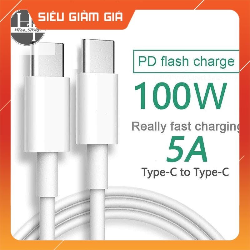 Type C to Type C PD QC 4.0 100W-5A สายชาร์จเร็วประเภท 1M 2M สําหรับ SS//MacB/ip15 รุ่น...HT88_Store 