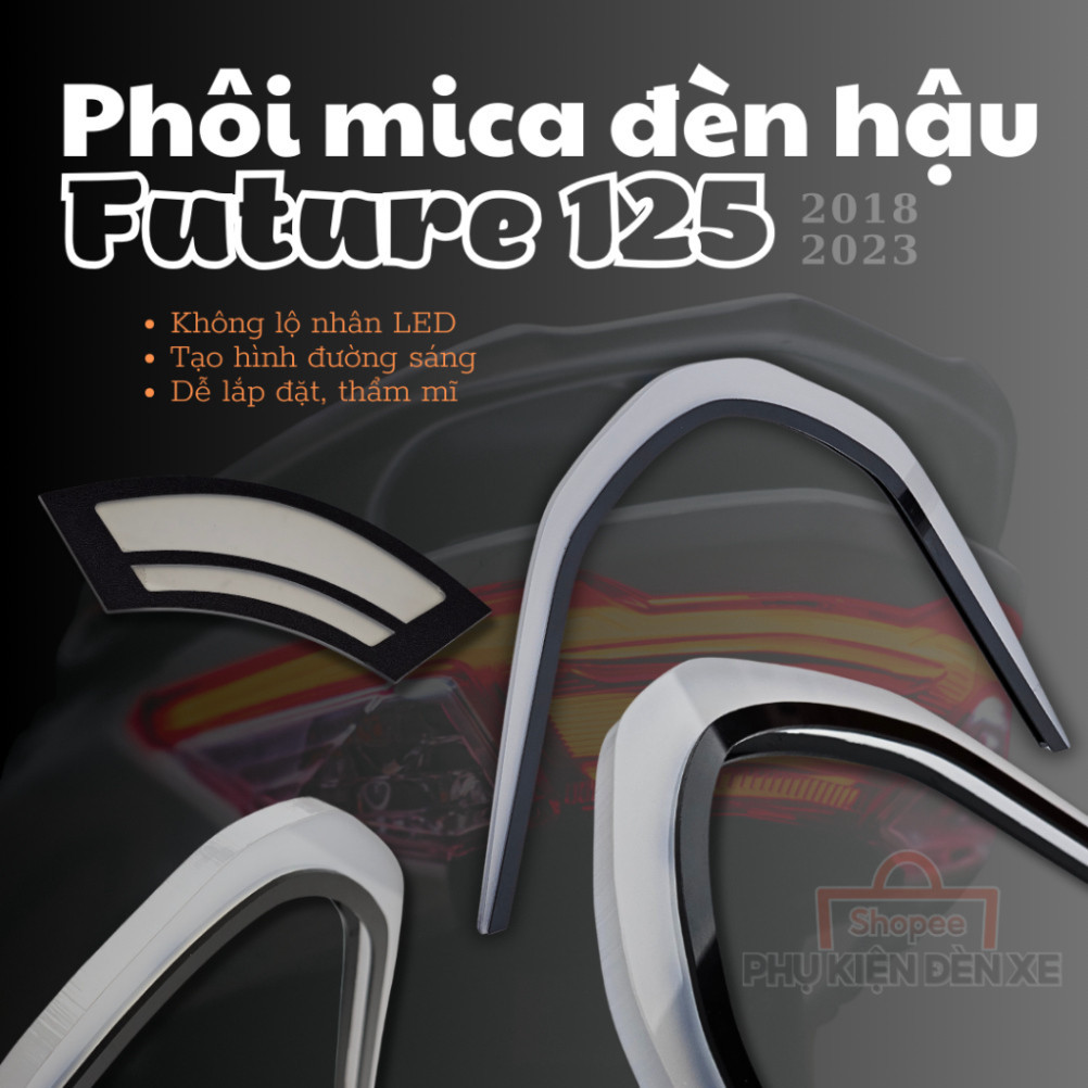 บิลเล็ต LED ด้านหลัง Audi สําหรับ Future125 LED, เครื่องกระจายแสง Mica 8 มม. (ป้องกันการงอ)