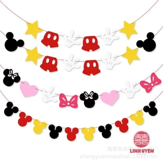 สายแขวนการ์ตูน Disney Mickey สําหรับวันเกิด ปาร์ตี้ yearbook ห้อง derco คริสต์มาส ปีใหม่ เทศกาล L.Uyen