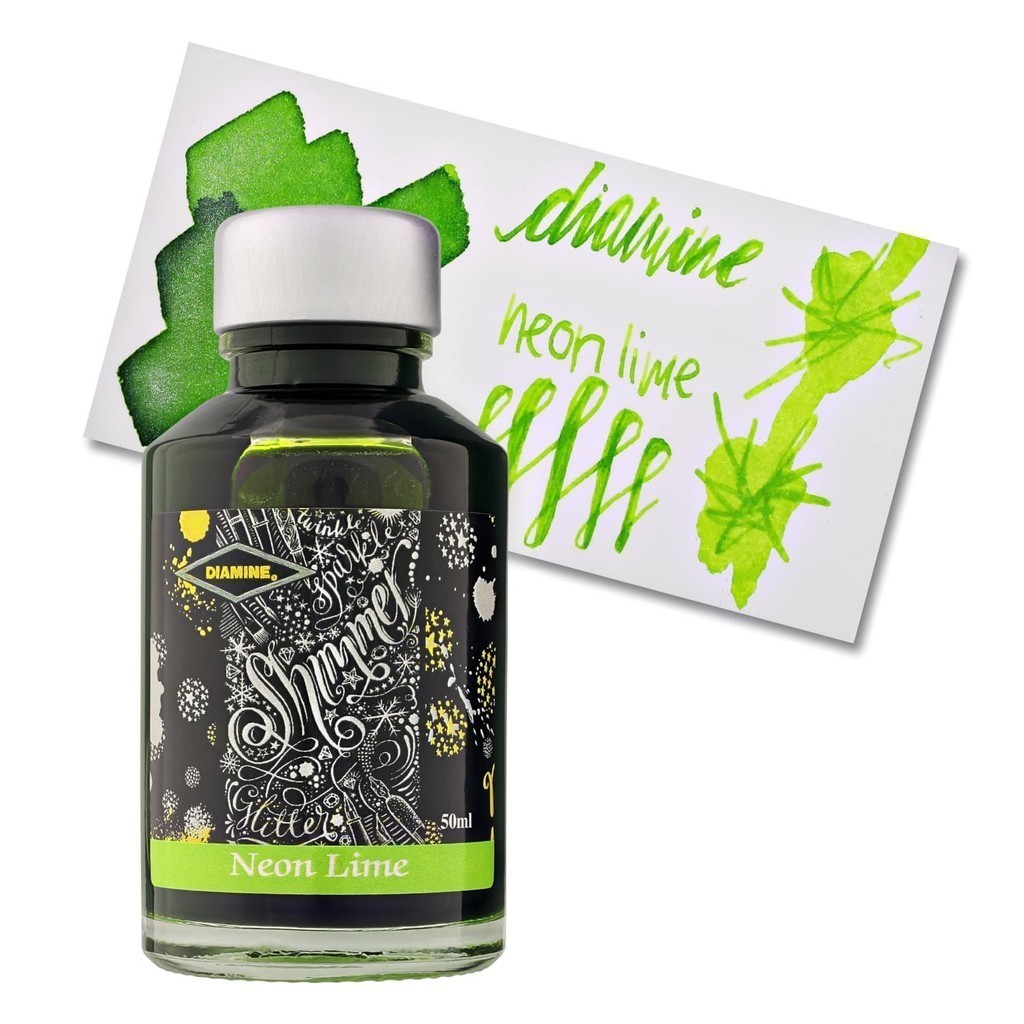 ขวดหมึกปากกาหมึกซึม British Diamine, ขวดหมึกมะนาวนีออน Diamine 50ml
