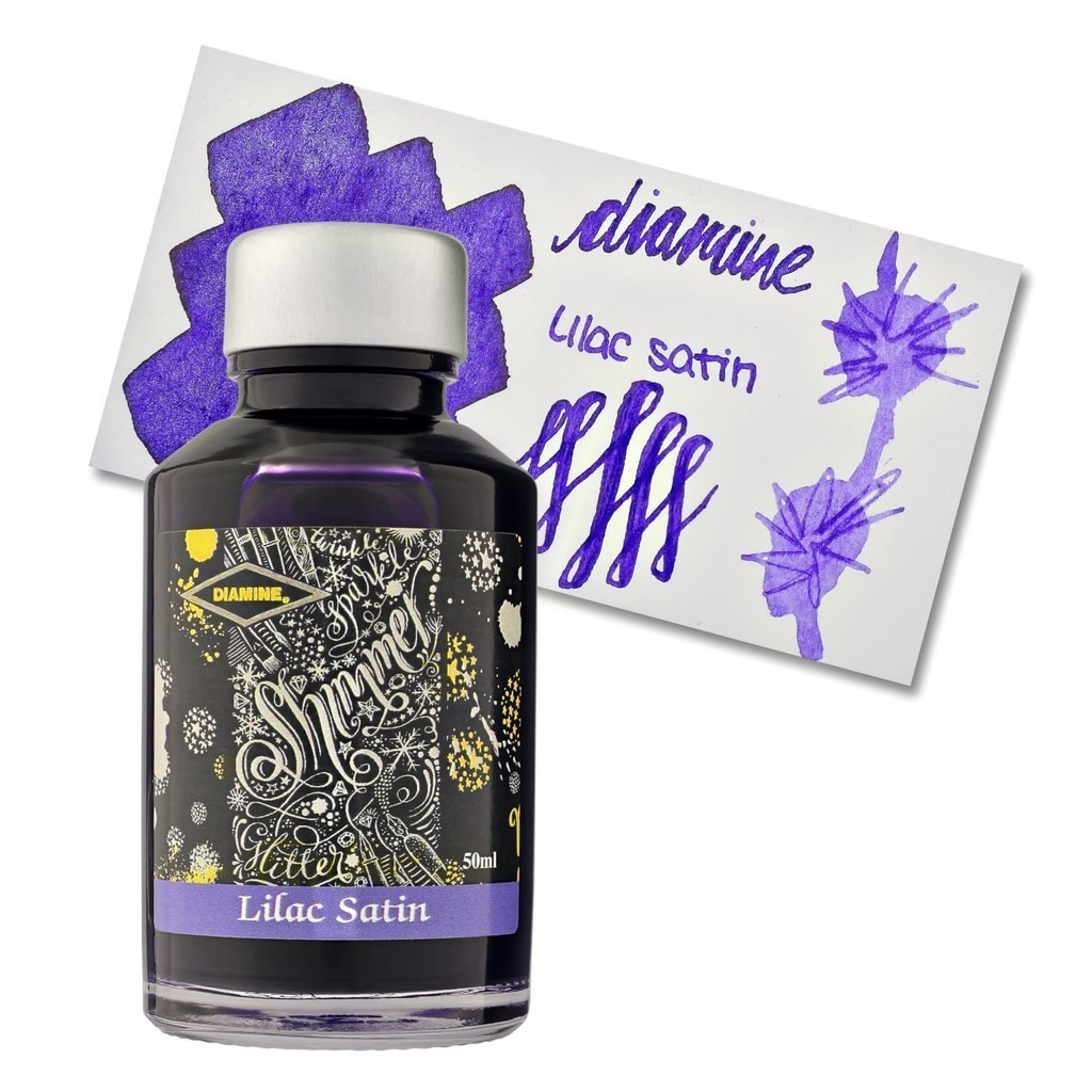 ขวดหมึกปากกาหมึกซึม British Diamine, ขวดหมึก Diamine Shimmer Lilac Satin 50ml