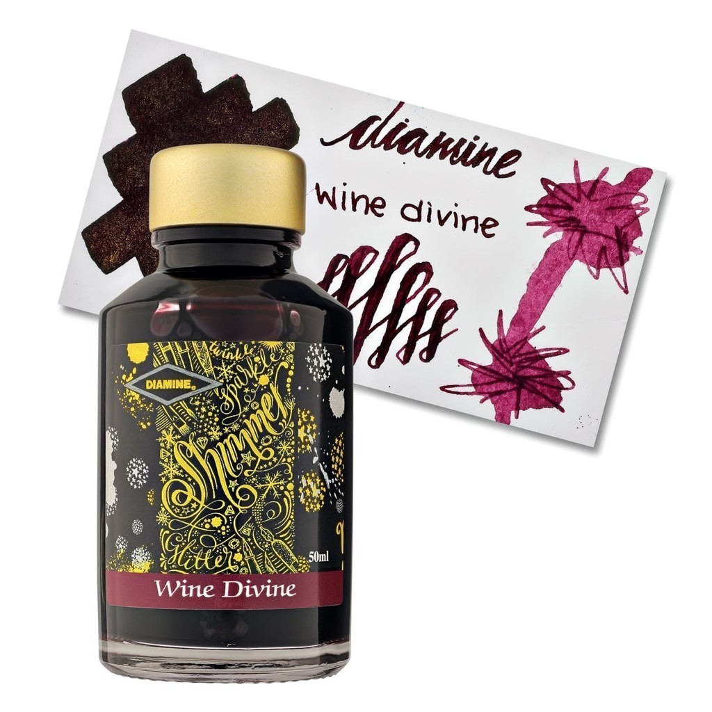 ขวดหมึกปากกาหมึกซึม British Diamine, ขวดหมึกเทพไวน์ Diamine Shimmer 50ml
