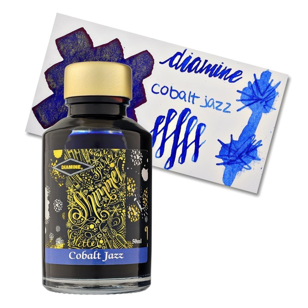 ขวดหมึกปากกาหมึกซึม British Diamine, ขวดหมึก Diamine Shimmer Cobalt Jazz 50ml