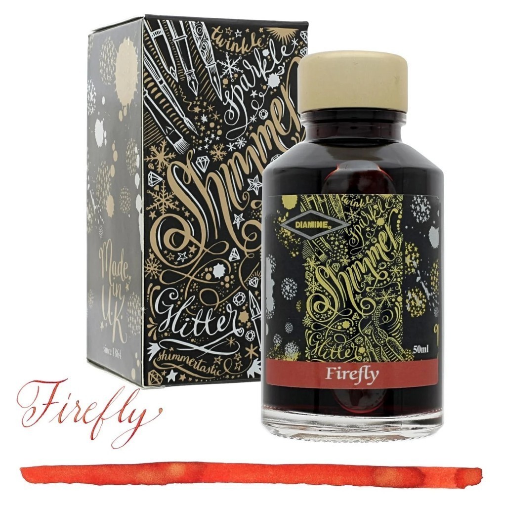 ขวดหมึกปากกาหมึกซึม British Diamine ขวดหมึกหิ่งห้อย Diamine Shimmer 50ml