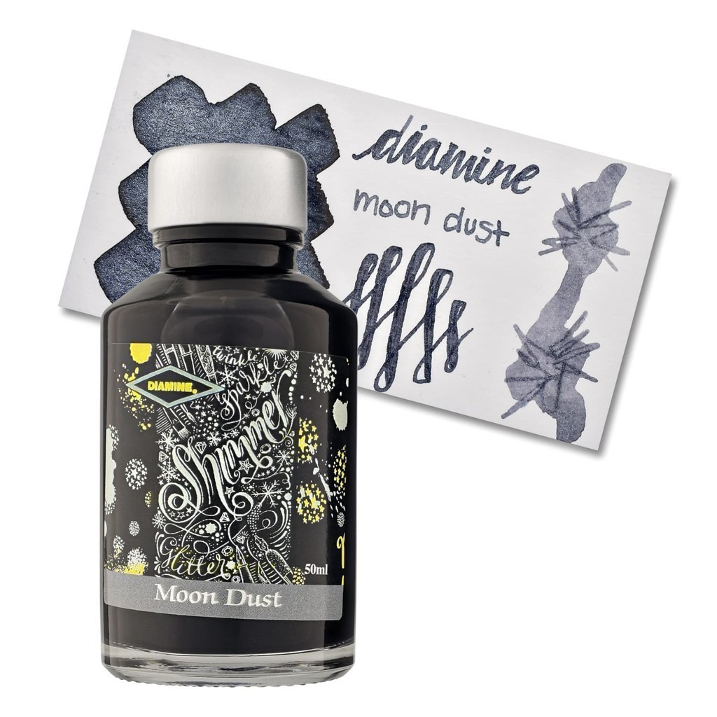 ขวดหมึกปากกาหมึกซึม British Diamine, ขวดหมึกฝุ่น Diamine Shimmer Moon 50ml