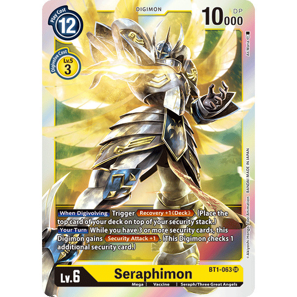 Digimon Card BT1-63 - Seraphimon - Digimon - Super Rare