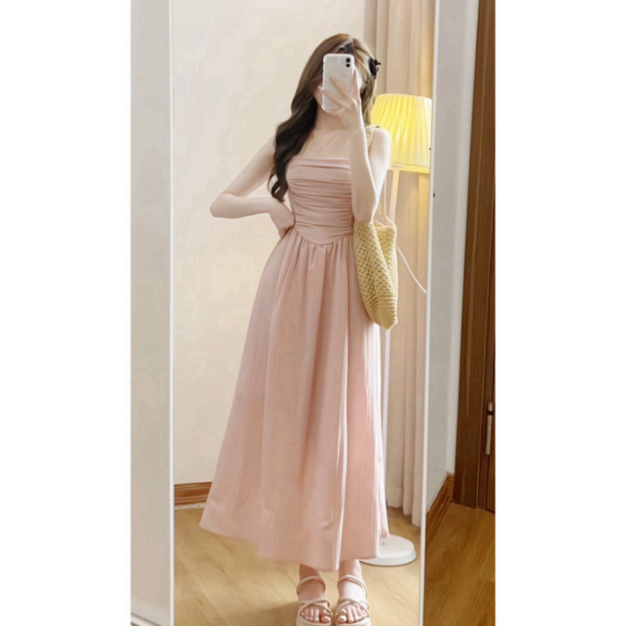 V09 Lila Fashion Stylish 2 ชั้น Chest Cup Dress