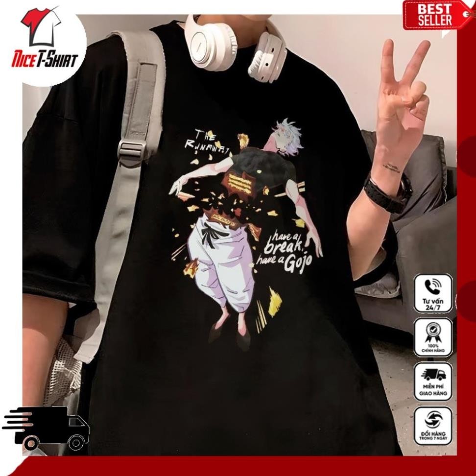 Jujutsu Kaisen: Gojo Side - Kit Cat เสื้อยืดสําหรับผู้ชาย / ผู้หญิง