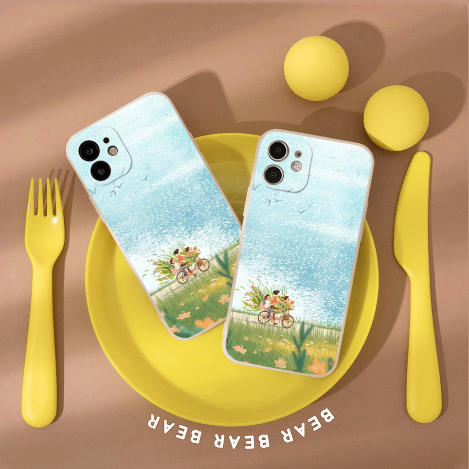 Vintage promax ขี่จักรยาน TPU iPhone สําหรับ iPhone 8 13 x xs 15 12 xr pro 14 6 6s mini 7 plus 11 xs