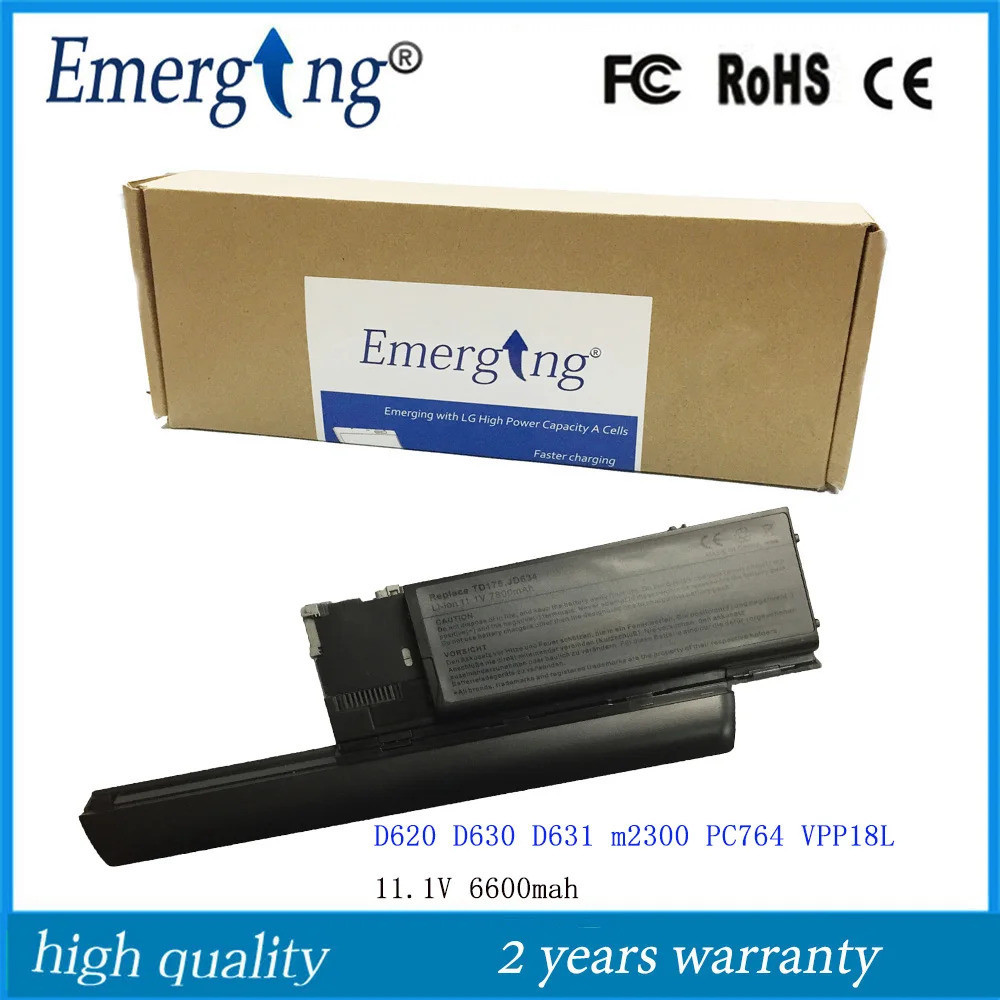 9Cells แบตเตอรี่แล็ปท็อปใหม่สำหรับ Dell Latitude D620 D630 D631 D640 PC764 JD610 KD492 GD776 451-102