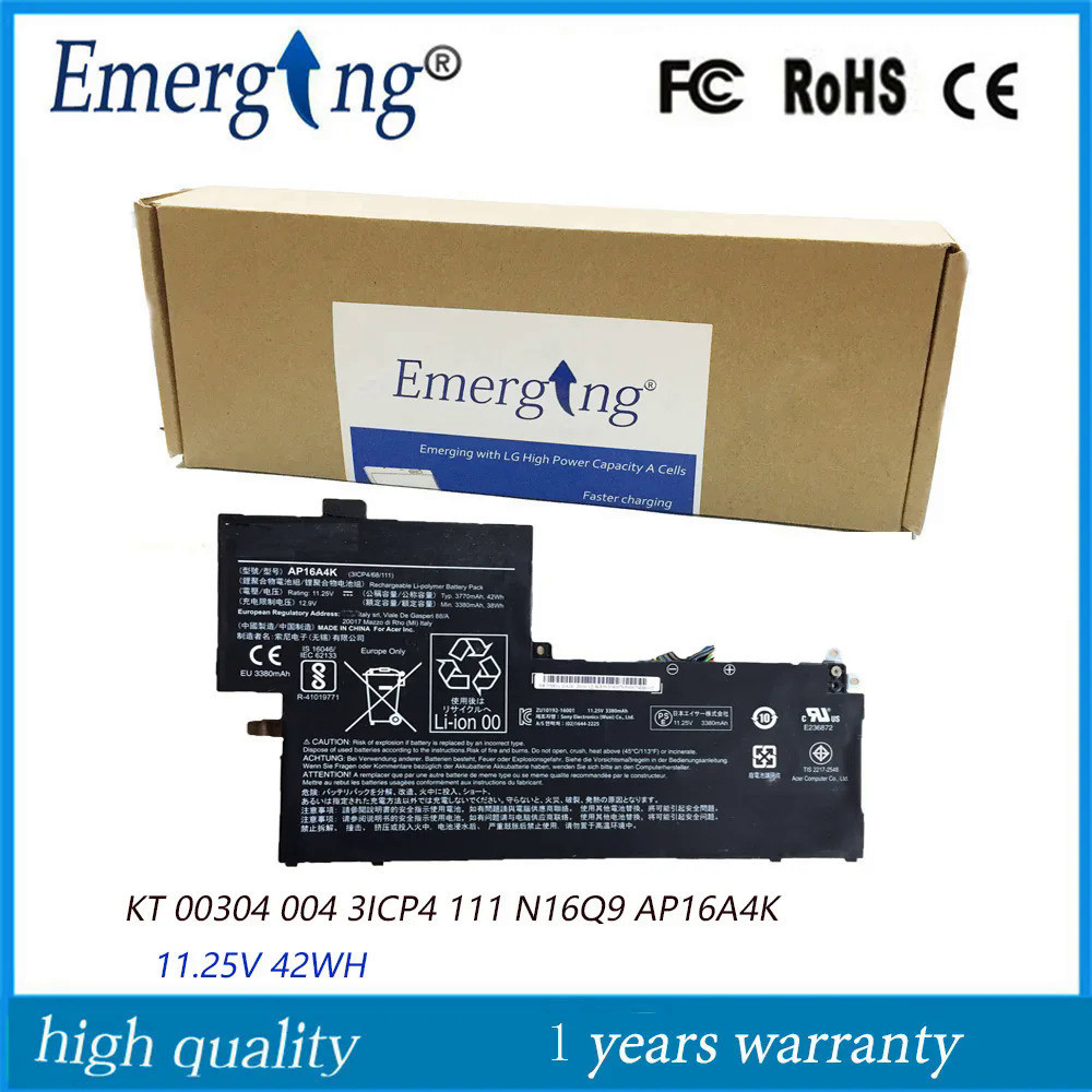 11.25โวลต์42Wh เดิม AP16A4K ใหม่แบตเตอรี่แล็ปท็อปสำหรับ Acer N16Q9 KT.00304.003 3ICP4/68/111