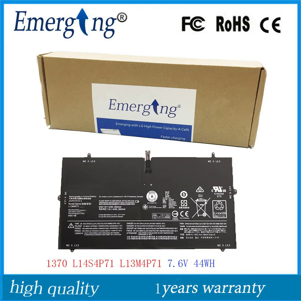 7.6โวลต์44Wh ใหม่เดิม L13M4P71แล็ปท็อปแบตเตอรี่สำหรับ Lenovo โยคะ3 PRO L14S4P71 1370 Pro-5Y71 Pro-I5