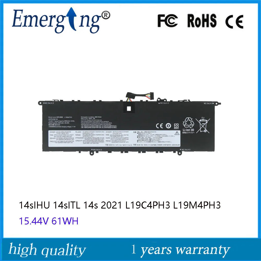 15.44V 61Wh L19C4PH3 L19M4PH3แบตเตอรี่แล็ปท็อปสำหรับ Lenovo โยคะ14SIHU 14SITL 14S Slim 7 Pro 14/14S 