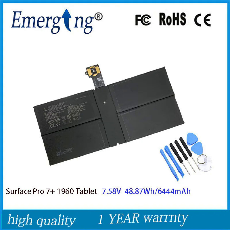 7.58โวลต์48.87Wh ใหม่เดิม A3HTA025H แล็ปท็อปแบตเตอรี่สำหรับ Microsoft Surface Pro 7 Plus 1960แท็บเล็