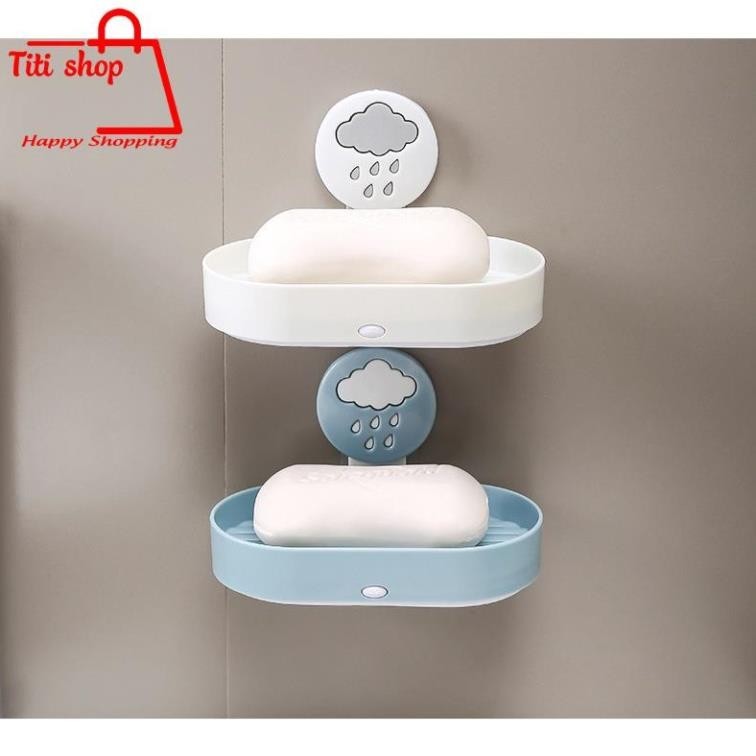 ชั้นวางของติดผนังสบู่รูปก้อนเมฆ 2 ชั้น - 9898- ทิฟช็อป