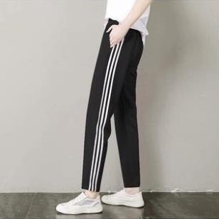 กางเกงขากว้าง Unisex แถบขาว 3 แถบ กางเกงกีฬา Umi - HT_Store HN