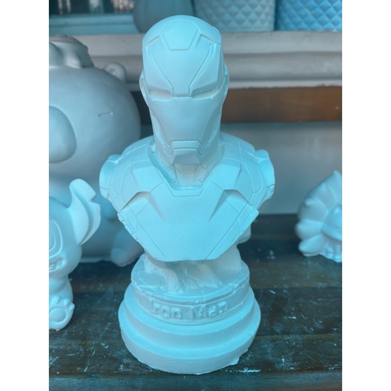IRON MAN STATUE IRON MAN รูปปั้นสีขาวไม่มีสี