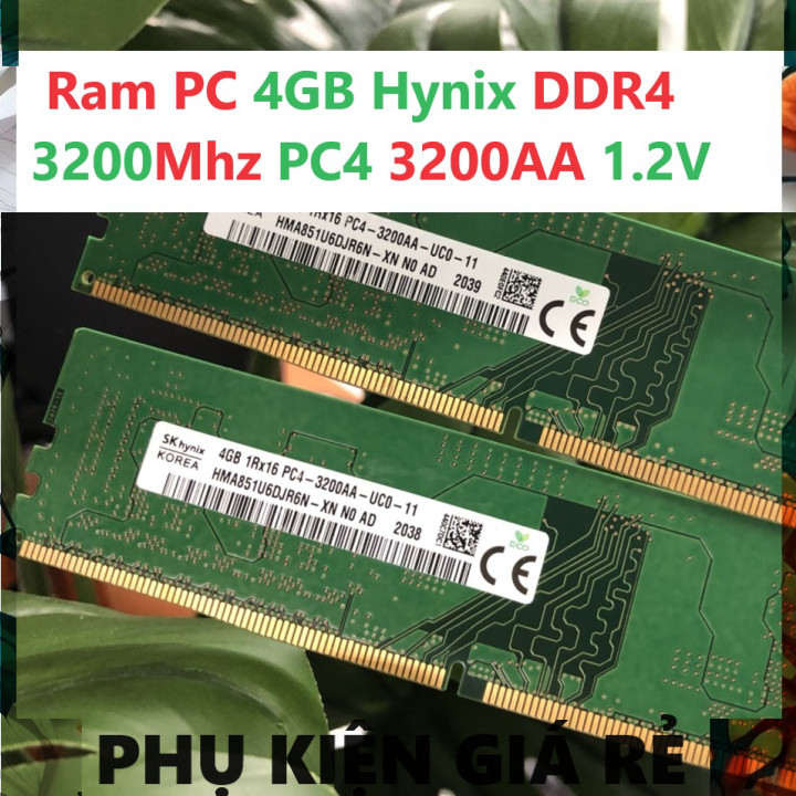 คอมพิวเตอร์แล็ปท็อป Ram 4GB DDR4 (Hynix) รถบัส 3200Mhz PC4 3200AA 1.2V สําหรับ PC Desktop -