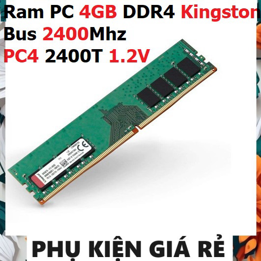 แล็ปท็อปคอมพิวเตอร์ PC Ram 4GB Kington DDR4 2400Mhz PC4 2400T 1.2V สําหรับคอมพิวเตอร์เดสก์ท็อป - มกร
