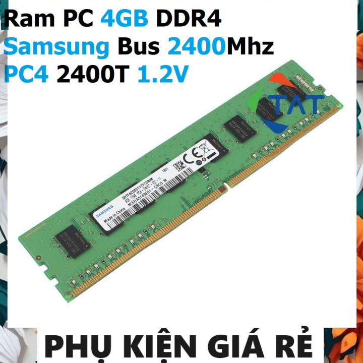 แล็ปท็อปคอมพิวเตอร์ PC Ram 4GB Samsung DDR4 2400Mhz PC4 2400T 1.2V สําหรับคอมพิวเตอร์เดสก์ท็อป - มกร