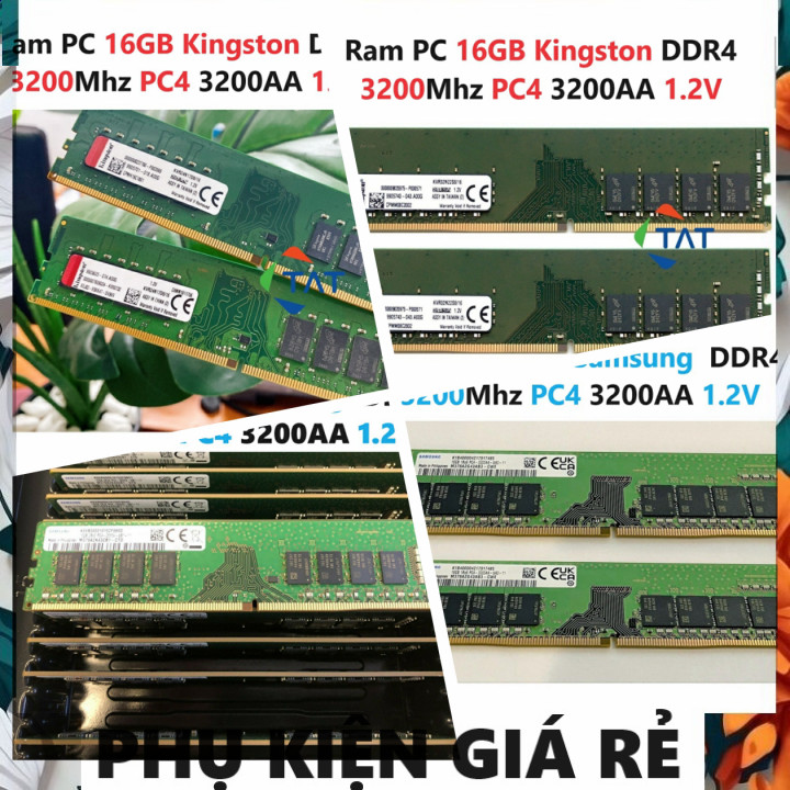คอมพิวเตอร์แล็ปท็อป Ram DDR4 (Samsung / Kington) 16GB Bus 3200Mhz PC4 3200AA 1.2V สําหรับ PC Desktop