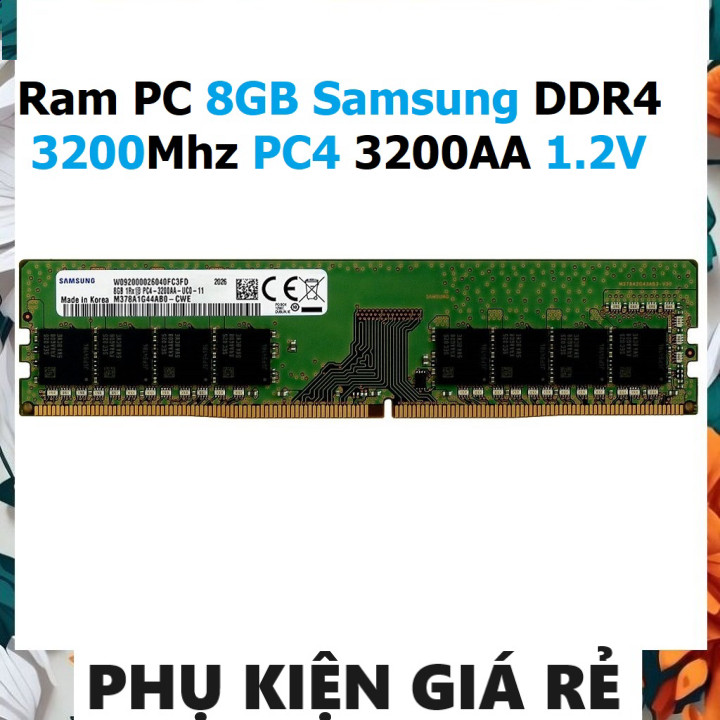 แล็ปท็อปคอมพิวเตอร์ Ram 8GB DDR4 (Samsung) รถบัส 3200Mhz PC4 3200AA 1.2V สําหรับ PC Desktop