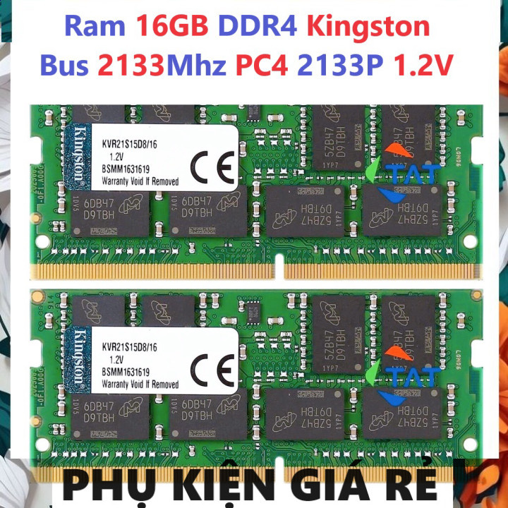 แล็ปท็อป COMPONENTS LAPTOP Ram 16GB DDR4 Kington Bus 2133Mhz PC4 2133P 1.2V สําหรับแล็ปท็อป