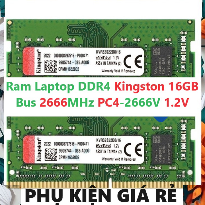 แล็ปท็อปคอมพิวเตอร์ Ram 16GB DDR4 Kington Bus 2666Mhz PC4 2666V 1.2V สําหรับแล็ปท็อปโน้ตบุ๊ค